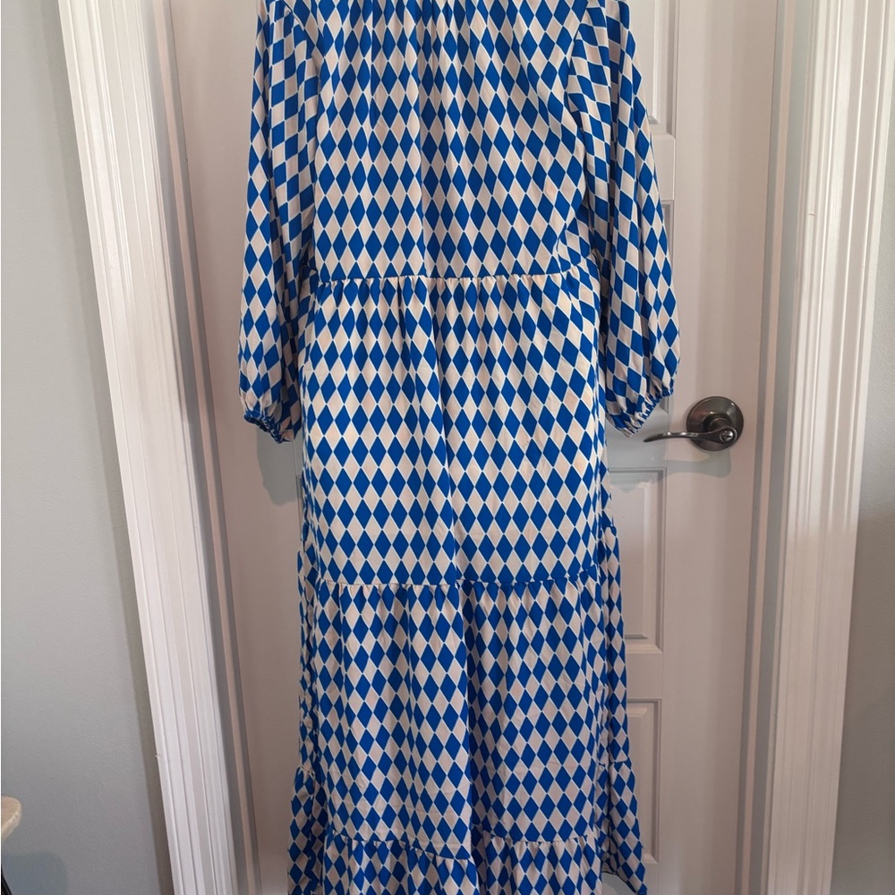 Dokotoo V Neck Bohemian Lined Maxi Dress Size Large NWT - Picture 4 of 6